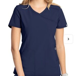 Navy infinity scrubs top